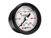 Bränsletrycksmätare 0-120psi - Vit Grams Performance